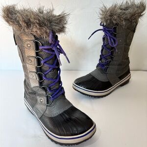 Sorel Tofino II Tall Gray Black waterproof Faux Fur winter snow outdoor boots